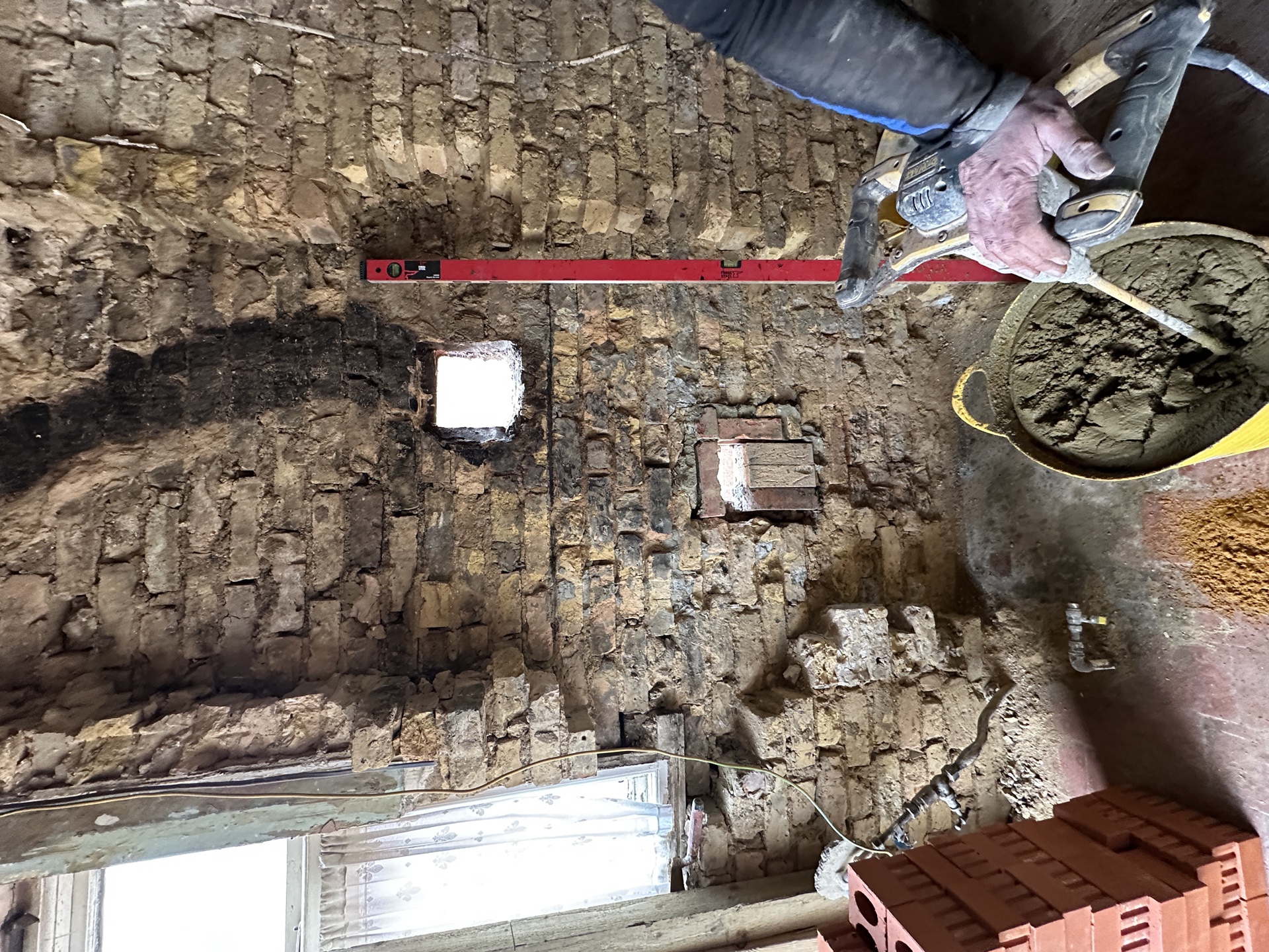 Chimney breast demolition – upper section