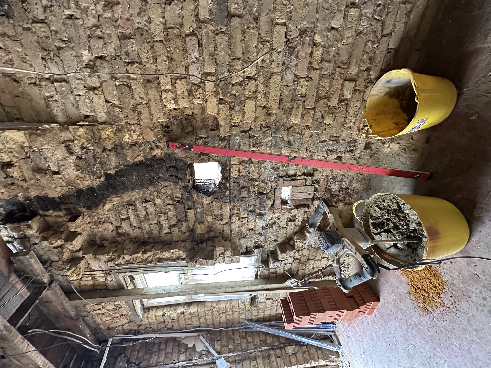 Structural opening exposed