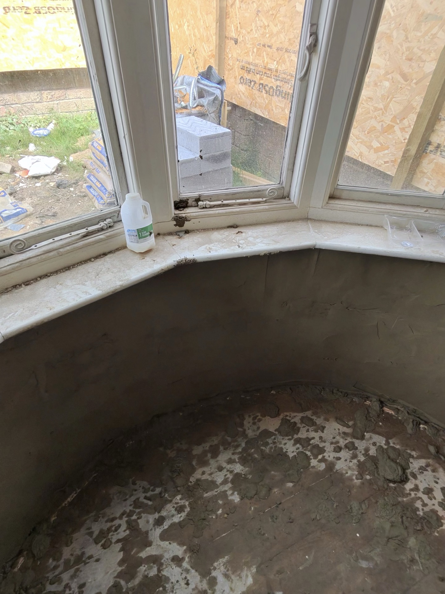 Mortar application to base